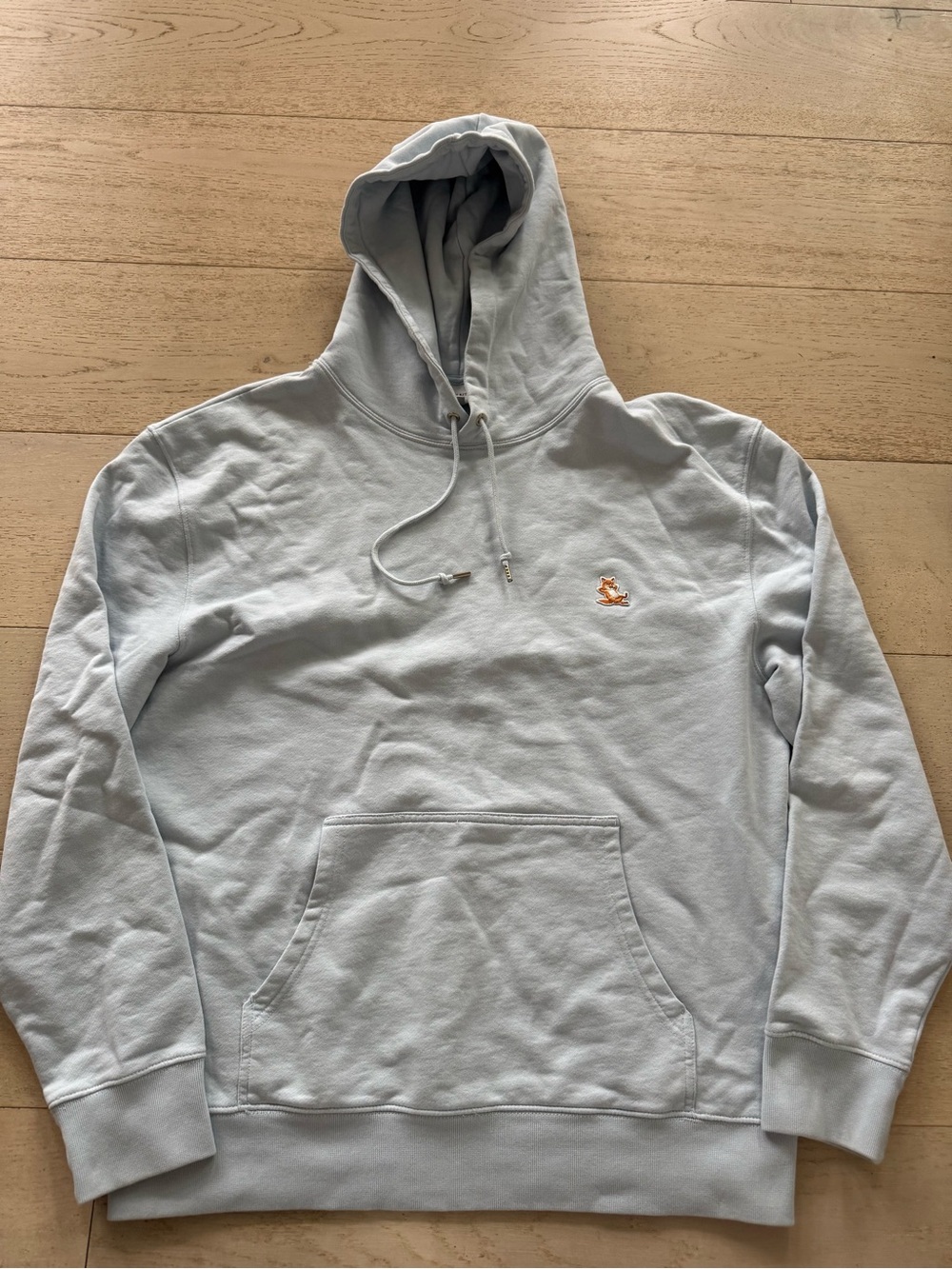 Maison Kitsune Embroidered Fox France Hoodie Size XXL